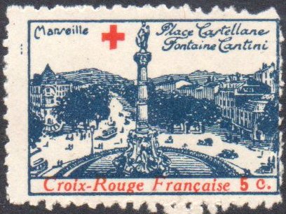 France Marseille Croix Rouge Charity Labels Red Cross vignettes cinderella